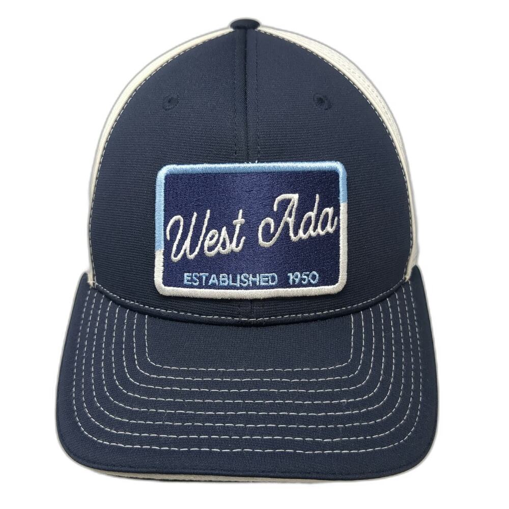 Richardson Cap Blue XL Fitted Mesh Flexfit West Ada Patch Hat 1950 Idaho